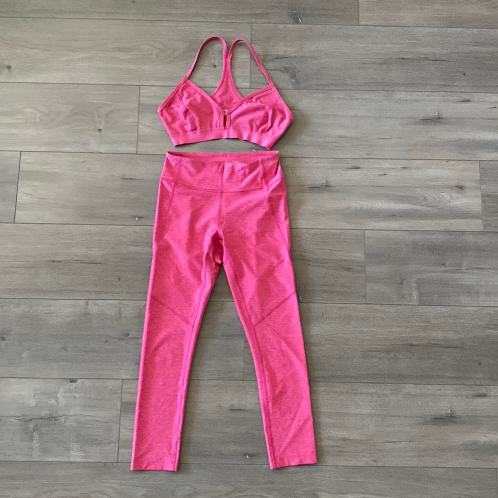 Outdoor Voices Pink Legging Set